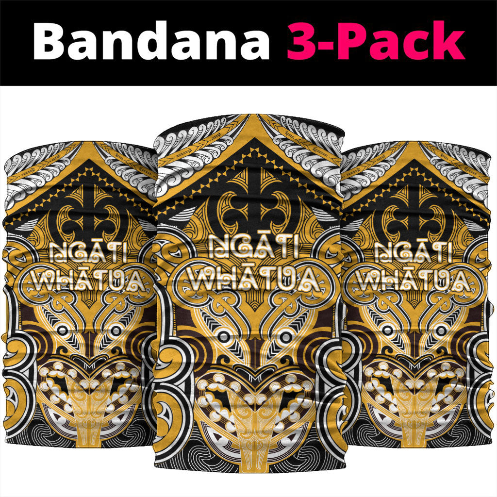 Aotearoa Iwi Ngati Whatua Neck Gaiter Maori Kowhaiwhai Pattern LT19 package One Size: 25*50cm Yellow - Polynesian Pride