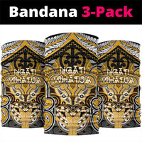 Aotearoa Iwi Ngati Whatua Neck Gaiter Maori Kowhaiwhai Pattern LT19 package One Size: 25*50cm Yellow - Polynesian Pride