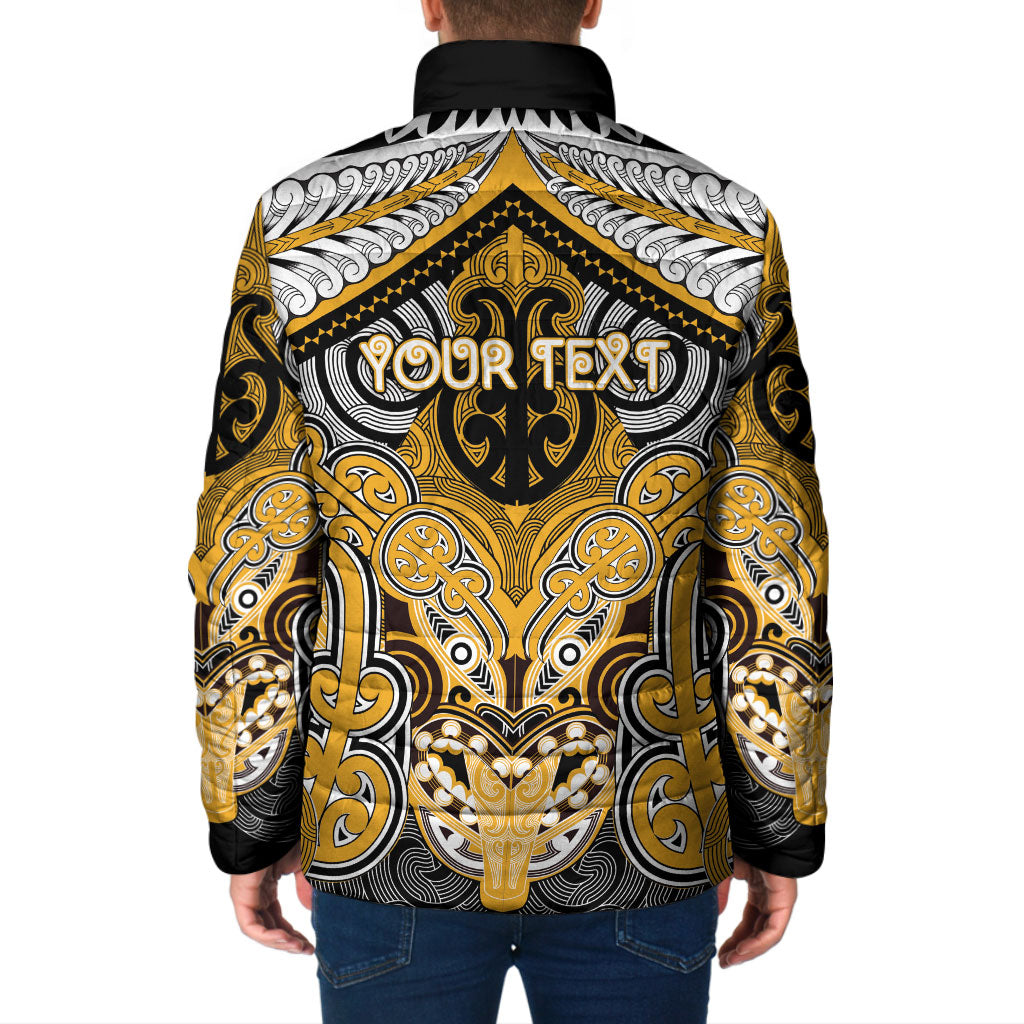 Aotearoa Iwi Ngati Whatua Personalised Padded Jacket Maori Kowhaiwhai Pattern LT19 - Polynesian Pride