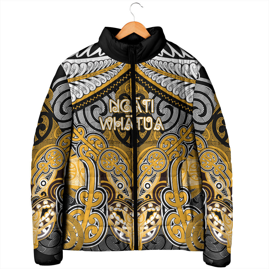 Aotearoa Iwi Ngati Whatua Personalised Padded Jacket Maori Kowhaiwhai Pattern LT19 - Polynesian Pride