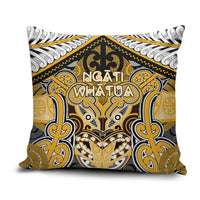 Aotearoa Iwi Ngati Whatua Pillow Cover Maori Kowhaiwhai Pattern LT19 Yellow - Polynesian Pride