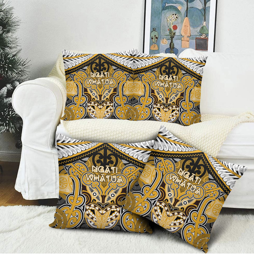 Aotearoa Iwi Ngati Whatua Pillow Cover Maori Kowhaiwhai Pattern LT19 - Polynesian Pride