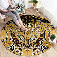 Aotearoa Iwi Ngati Whatua Round Carpet Maori Kowhaiwhai Pattern LT19 - Polynesian Pride