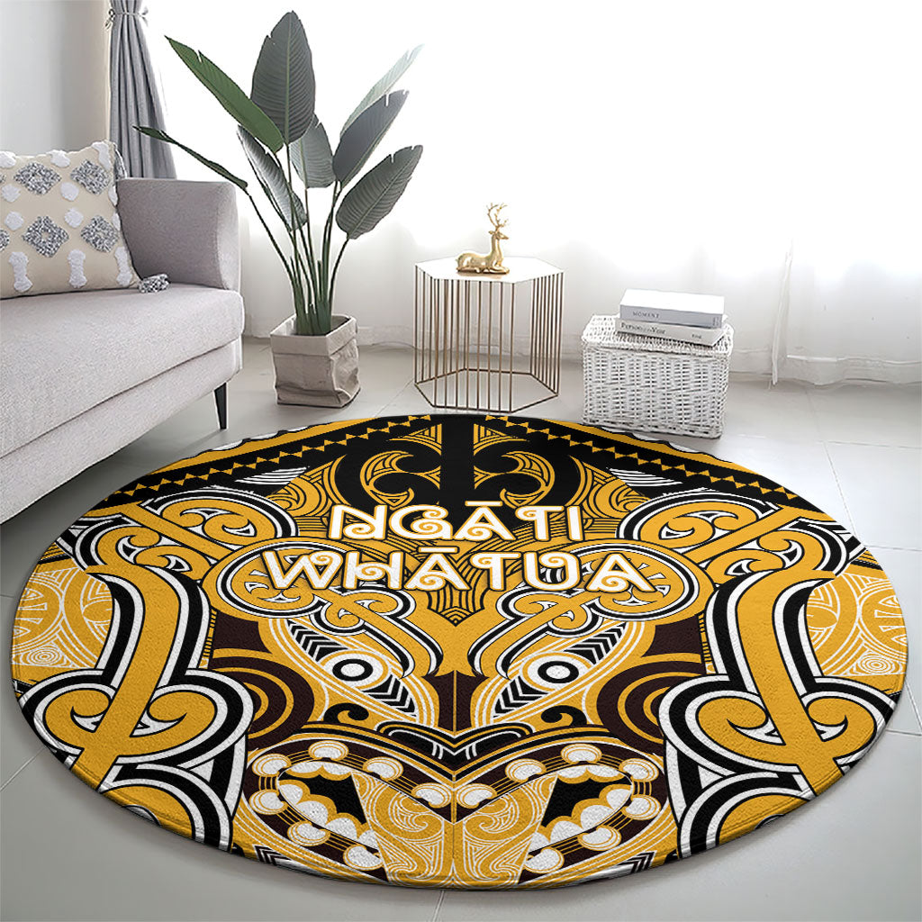 Aotearoa Iwi Ngati Whatua Round Carpet Maori Kowhaiwhai Pattern LT19 - Polynesian Pride