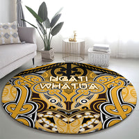 Aotearoa Iwi Ngati Whatua Round Carpet Maori Kowhaiwhai Pattern LT19 - Polynesian Pride
