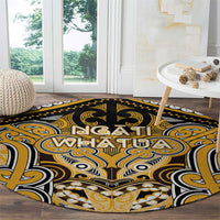 Aotearoa Iwi Ngati Whatua Round Carpet Maori Kowhaiwhai Pattern LT19 - Polynesian Pride