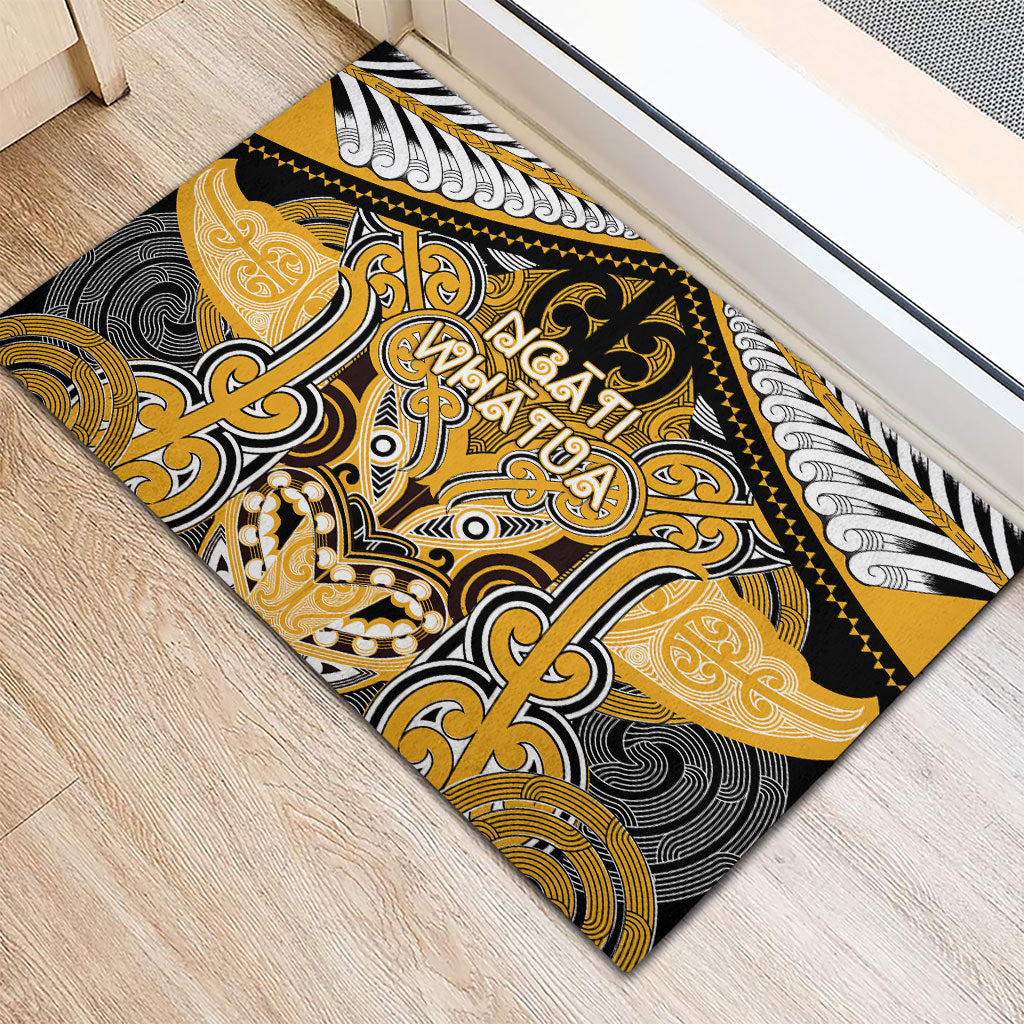 Aotearoa Iwi Ngati Whatua Rubber Doormat Maori Kowhaiwhai Pattern LT19 - Polynesian Pride