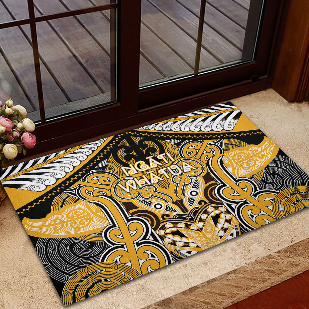 Aotearoa Iwi Ngati Whatua Rubber Doormat Maori Kowhaiwhai Pattern LT19 - Polynesian Pride