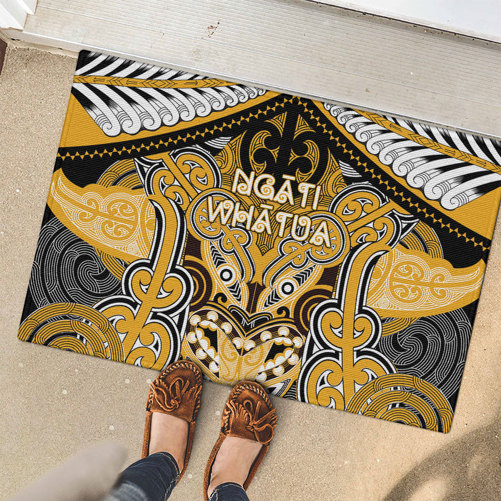 Aotearoa Iwi Ngati Whatua Rubber Doormat Maori Kowhaiwhai Pattern LT19 - Polynesian Pride