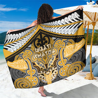 Aotearoa Iwi Ngati Whatua Sarong Maori Kowhaiwhai Pattern LT19 One Size 44 x 66 inches Yellow - Polynesian Pride