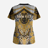 Aotearoa Iwi Ngati Whatua Personalised Scrub Top Maori Kowhaiwhai Pattern LT19 - Polynesian Pride