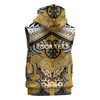 Aotearoa Iwi Ngati Whatua Personalised Sleeveless Hoodie Maori Kowhaiwhai Pattern LT19 - Polynesian Pride