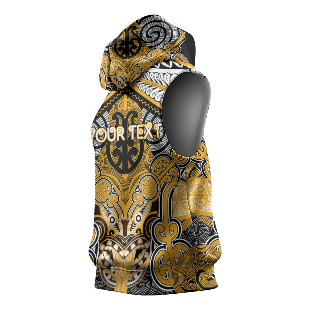 Aotearoa Iwi Ngati Whatua Personalised Sleeveless Hoodie Maori Kowhaiwhai Pattern LT19 - Polynesian Pride