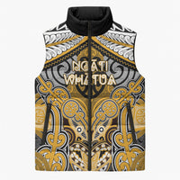 Aotearoa Iwi Ngati Whatua Personalised Sleeveless Puffer Jacket Maori Kowhaiwhai Pattern LT19 Unisex Yellow - Polynesian Pride