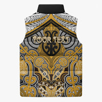 Aotearoa Iwi Ngati Whatua Personalised Sleeveless Puffer Jacket Maori Kowhaiwhai Pattern LT19 - Polynesian Pride