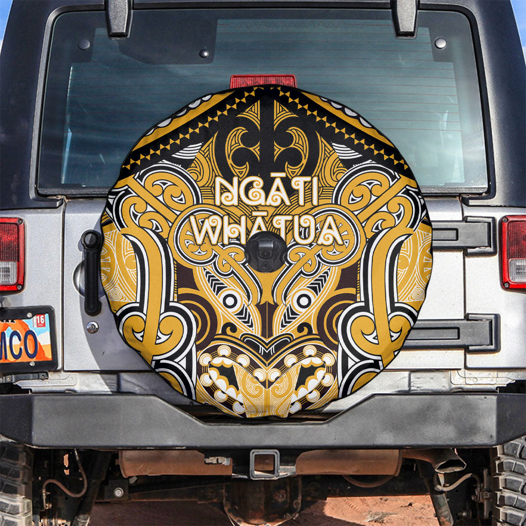 Aotearoa Iwi Ngati Whatua Spare Tire Cover Maori Kowhaiwhai Pattern LT19 Yellow - Polynesian Pride
