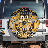 Aotearoa Iwi Ngati Whatua Spare Tire Cover Maori Kowhaiwhai Pattern LT19 Yellow - Polynesian Pride