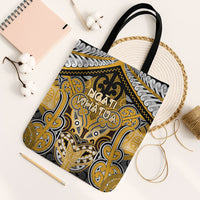 Aotearoa Iwi Ngati Whatua Tote Bag Maori Kowhaiwhai Pattern LT19 Black Strap One Size Yellow - Polynesian Pride