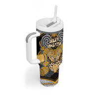 Aotearoa Iwi Ngati Whatua Personalised Tumbler With Handle Maori Kowhaiwhai Pattern LT19 - Polynesian Pride