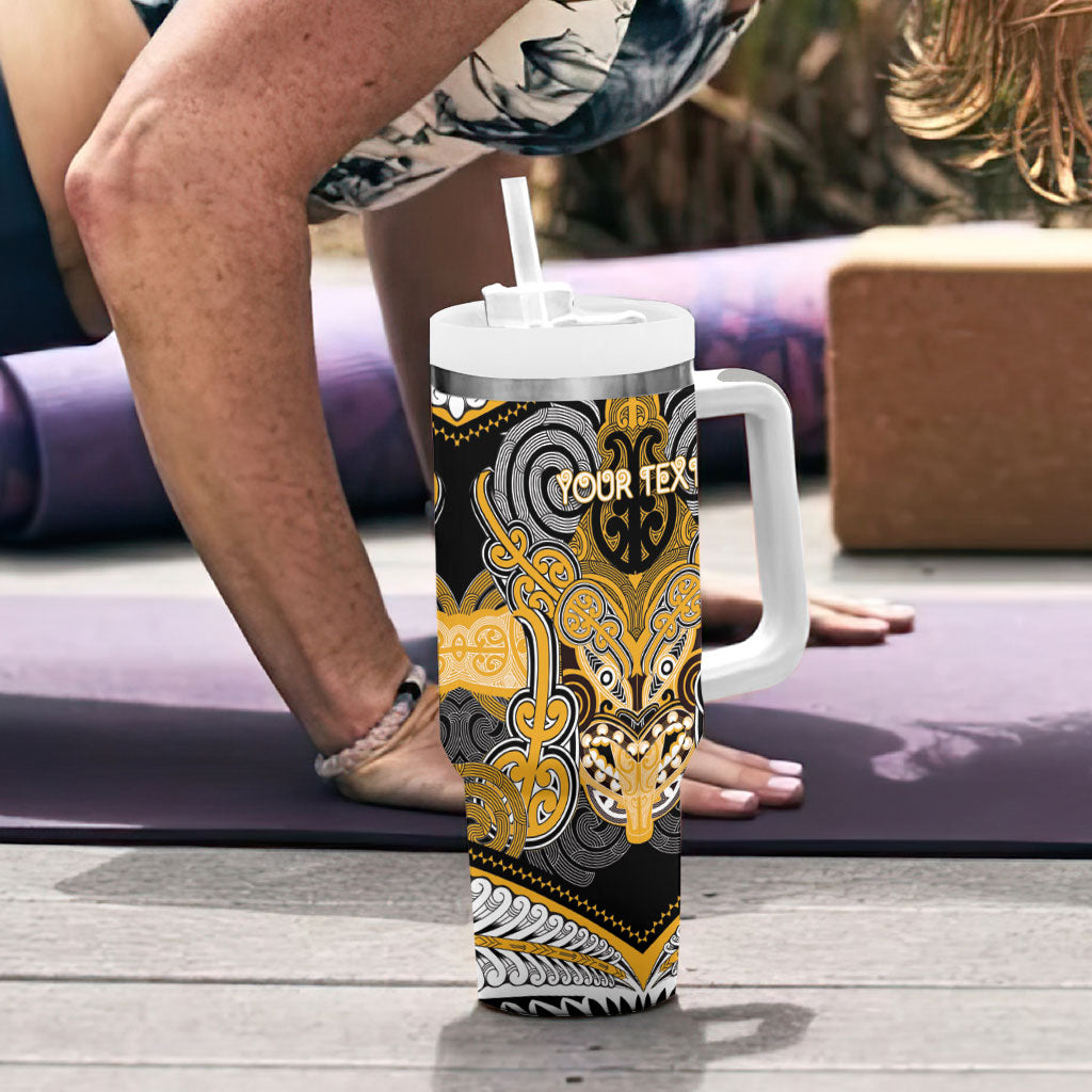 Aotearoa Iwi Ngati Whatua Personalised Tumbler With Handle Maori Kowhaiwhai Pattern LT19 - Polynesian Pride