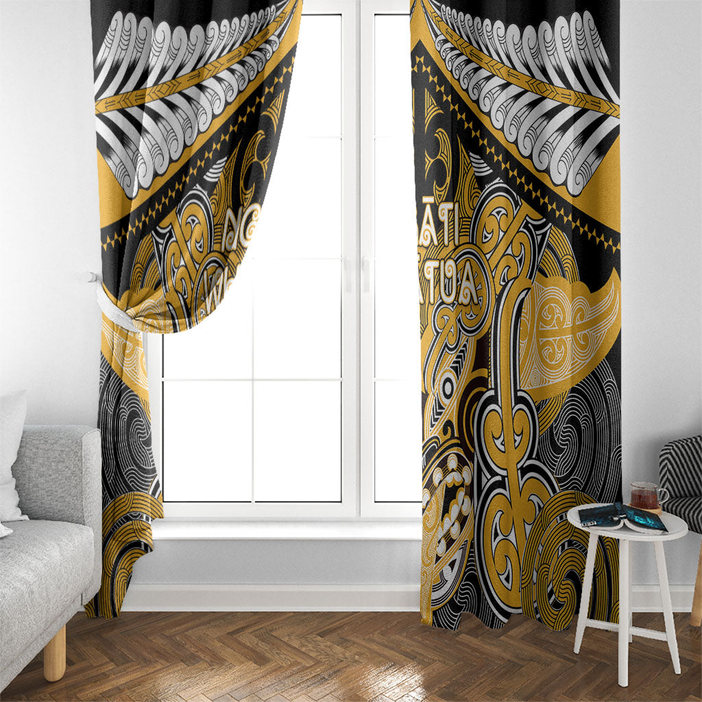 Aotearoa Iwi Ngati Whatua Window Curtain Maori Kowhaiwhai Pattern LT19 - Polynesian Pride