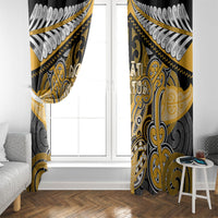Aotearoa Iwi Ngati Whatua Window Curtain Maori Kowhaiwhai Pattern LT19 - Polynesian Pride