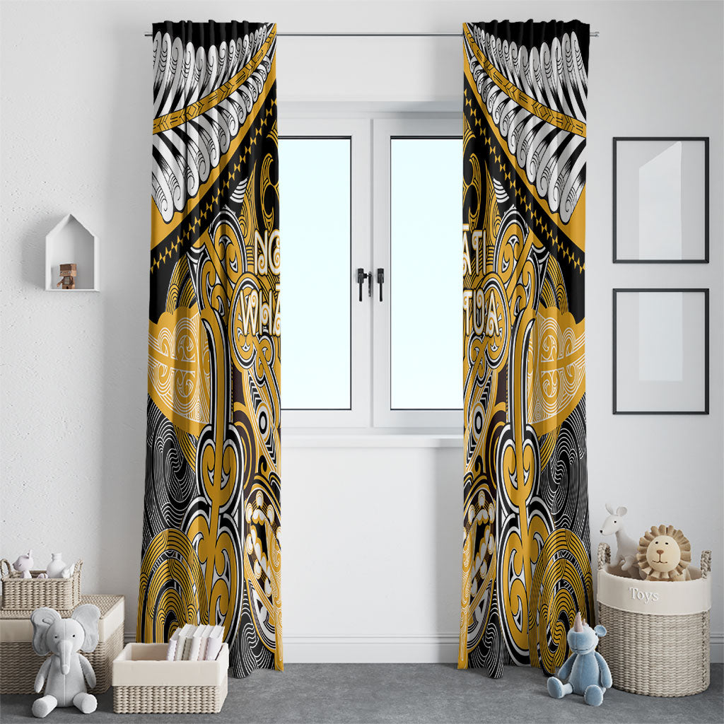Aotearoa Iwi Ngati Whatua Window Curtain Maori Kowhaiwhai Pattern LT19 - Polynesian Pride
