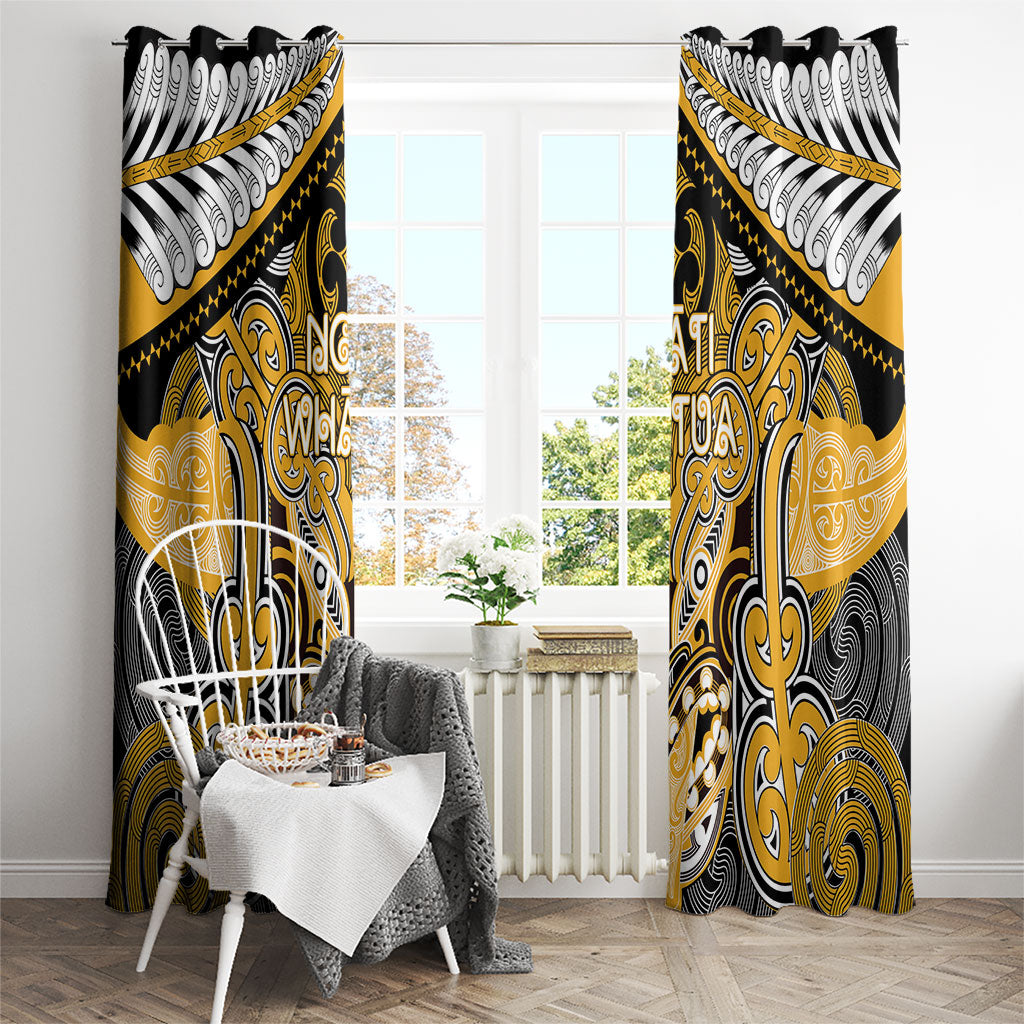 Aotearoa Iwi Ngati Whatua Window Curtain Maori Kowhaiwhai Pattern LT19 - Polynesian Pride