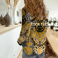 Aotearoa Iwi Ngati Whatua Personalised Women Casual Shirt Maori Kowhaiwhai Pattern LT19 - Polynesian Pride