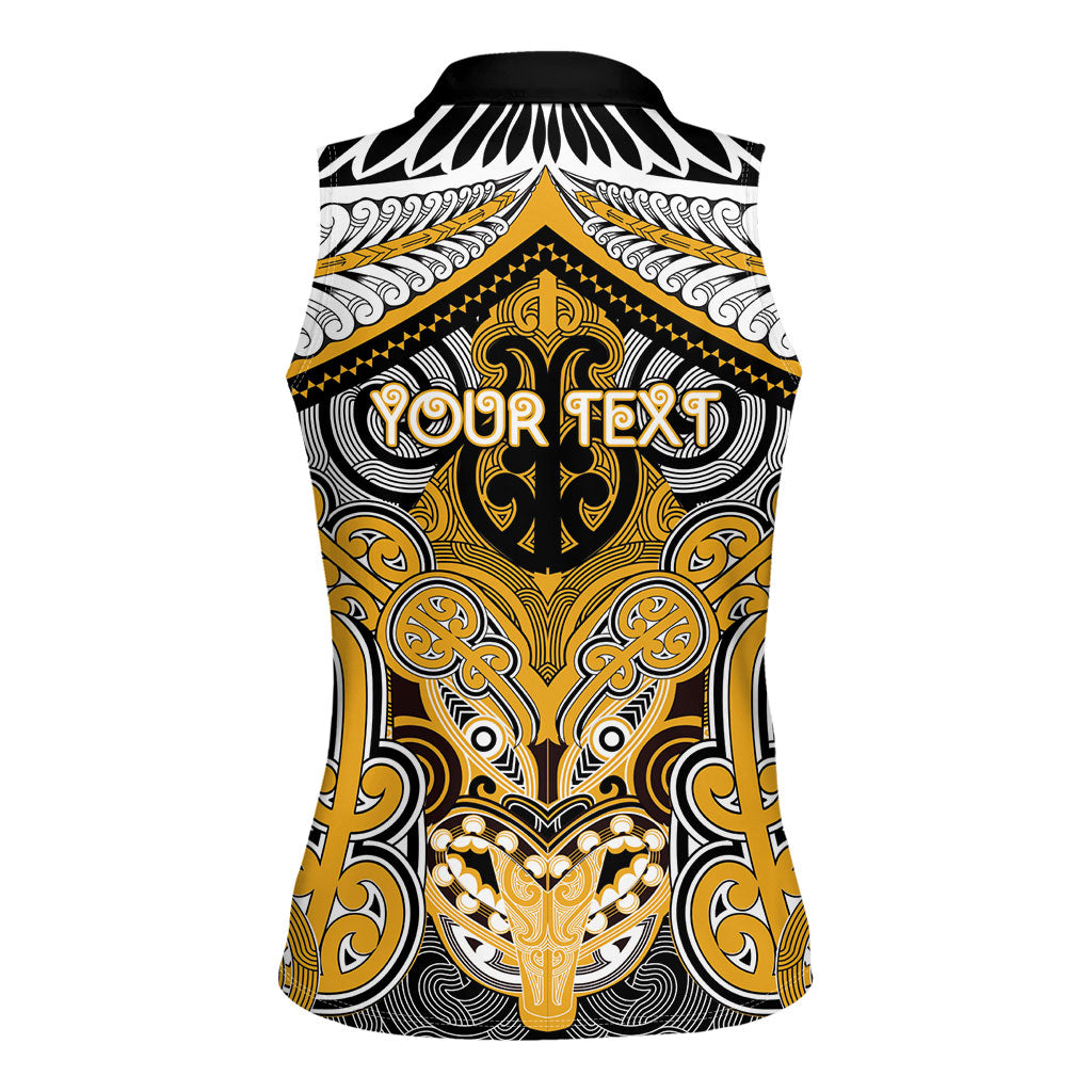 Aotearoa Iwi Ngati Whatua Personalised Women Sleeveless Polo Shirt Maori Kowhaiwhai Pattern LT19 - Polynesian Pride