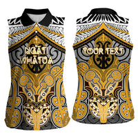 Aotearoa Iwi Ngati Whatua Personalised Women Sleeveless Polo Shirt Maori Kowhaiwhai Pattern LT19 - Polynesian Pride