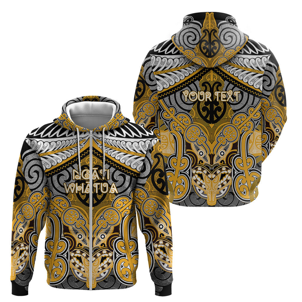 Aotearoa Iwi Ngati Whatua Personalised Zip Hoodie Maori Kowhaiwhai Pattern LT19 - Polynesian Pride