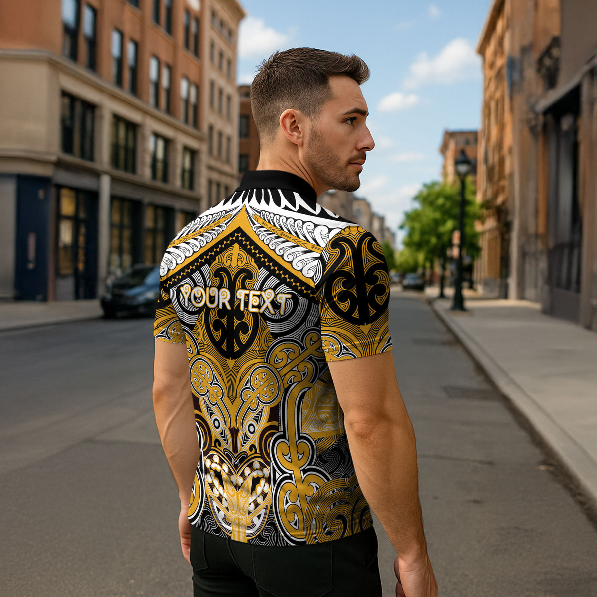 Aotearoa Iwi Ngati Whatua Personalised Zipper Polo Shirt Maori Kowhaiwhai Pattern LT19 - Polynesian Pride