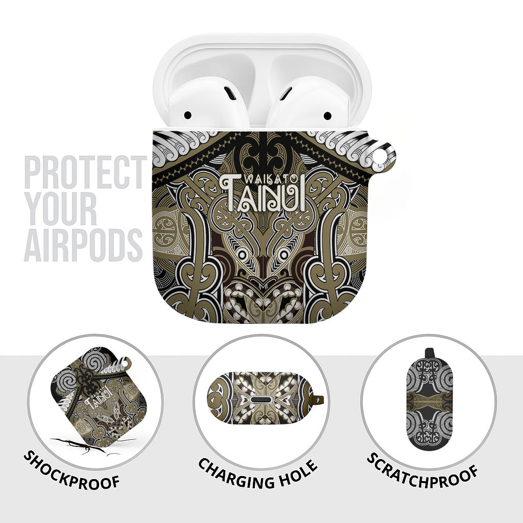 Aotearoa Iwi Waikato Tainui AirPods Case Maori Kowhaiwhai Pattern LT19 - Polynesian Pride