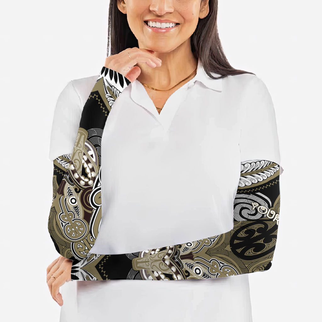 Aotearoa Iwi Waikato Tainui Personalised Arm Sleeves Maori Kowhaiwhai Pattern LT19 - Polynesian Pride