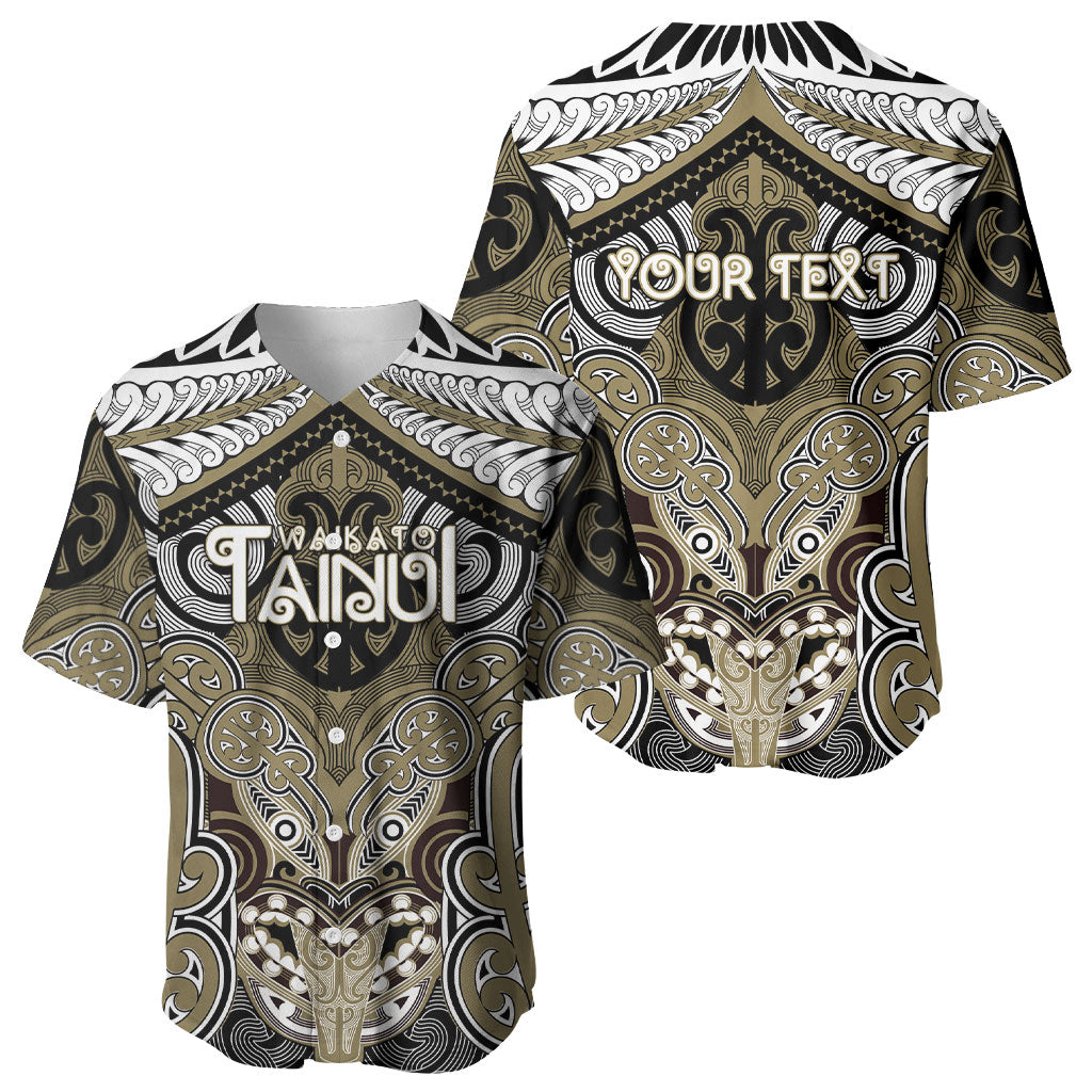 Aotearoa Iwi Waikato Tainui Personalised Baseball Jersey Maori Kowhaiwhai Pattern LT19 - Polynesian Pride
