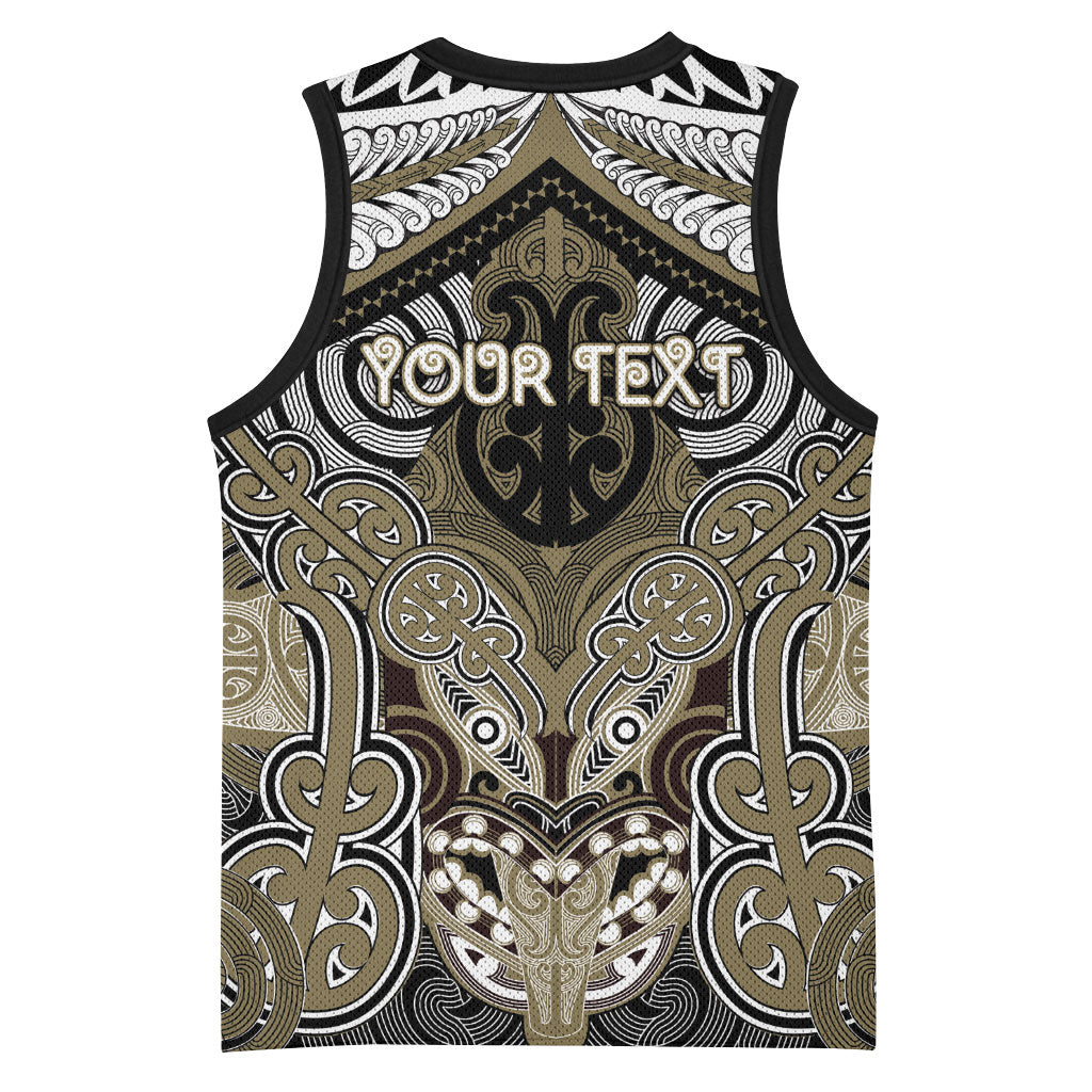 Aotearoa Iwi Waikato Tainui Personalised Basketball Jersey Maori Kowhaiwhai Pattern LT19 - Polynesian Pride
