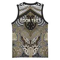 Aotearoa Iwi Waikato Tainui Personalised Basketball Jersey Maori Kowhaiwhai Pattern LT19 - Polynesian Pride