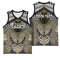 Aotearoa Iwi Waikato Tainui Personalised Basketball Jersey Maori Kowhaiwhai Pattern LT19 - Polynesian Pride