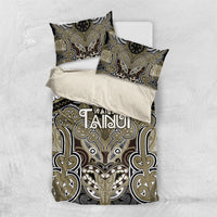 Aotearoa Iwi Waikato Tainui Bedding Set Maori Kowhaiwhai Pattern LT19 US Twin 172cm x 218cm Dark Yellow - Polynesian Pride