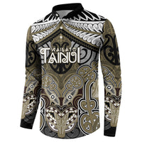 Aotearoa Iwi Waikato Tainui Personalised Button Sweatshirt Maori Kowhaiwhai Pattern LT19 - Polynesian Pride