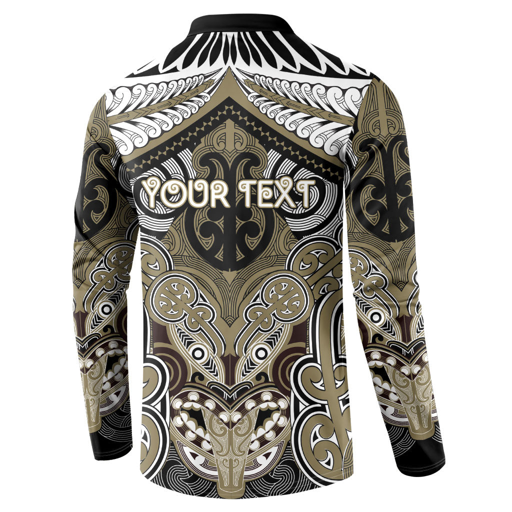 Aotearoa Iwi Waikato Tainui Personalised Button Sweatshirt Maori Kowhaiwhai Pattern LT19 - Polynesian Pride