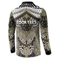 Aotearoa Iwi Waikato Tainui Personalised Button Sweatshirt Maori Kowhaiwhai Pattern LT19 - Polynesian Pride