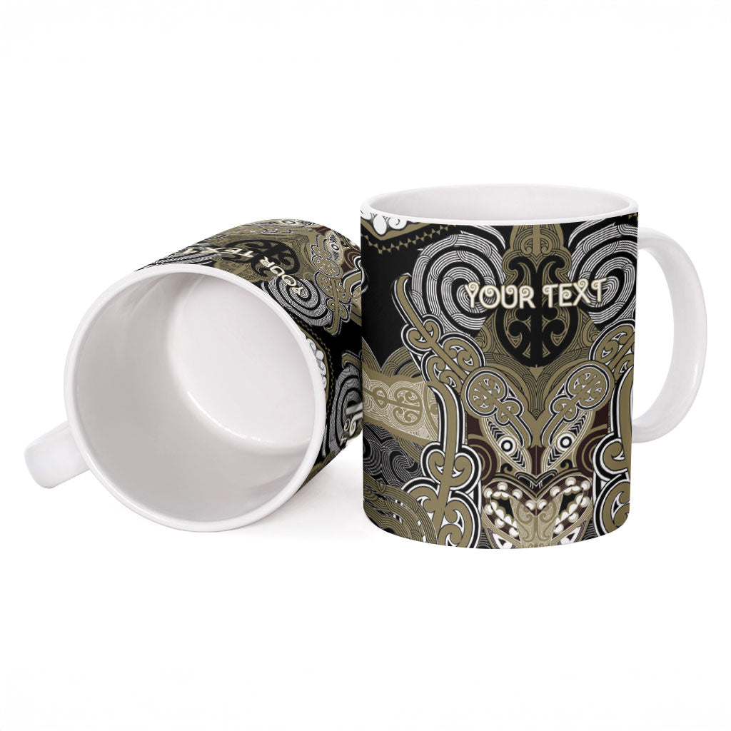 Aotearoa Iwi Waikato Tainui Personalised Ceramic Mug Maori Kowhaiwhai Pattern LT19 - Polynesian Pride