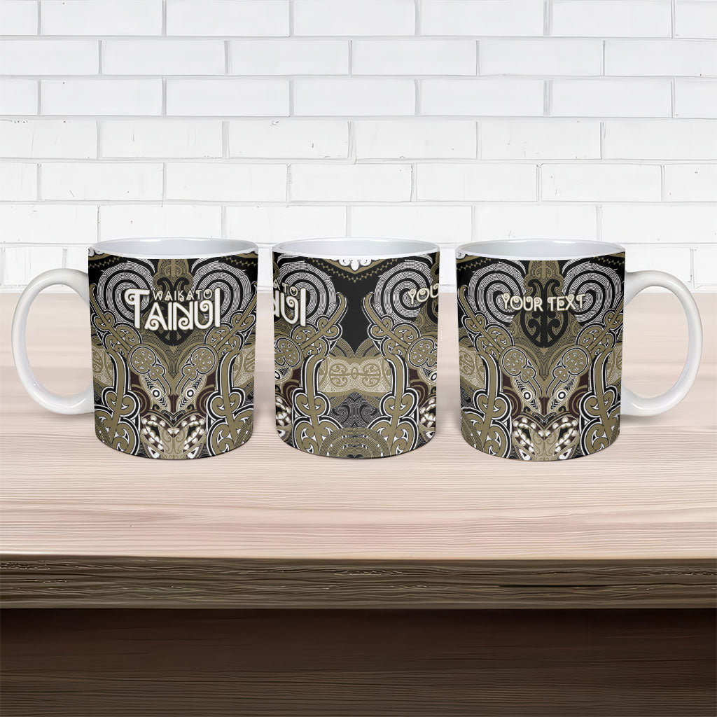 Aotearoa Iwi Waikato Tainui Personalised Ceramic Mug Maori Kowhaiwhai Pattern LT19 - Polynesian Pride