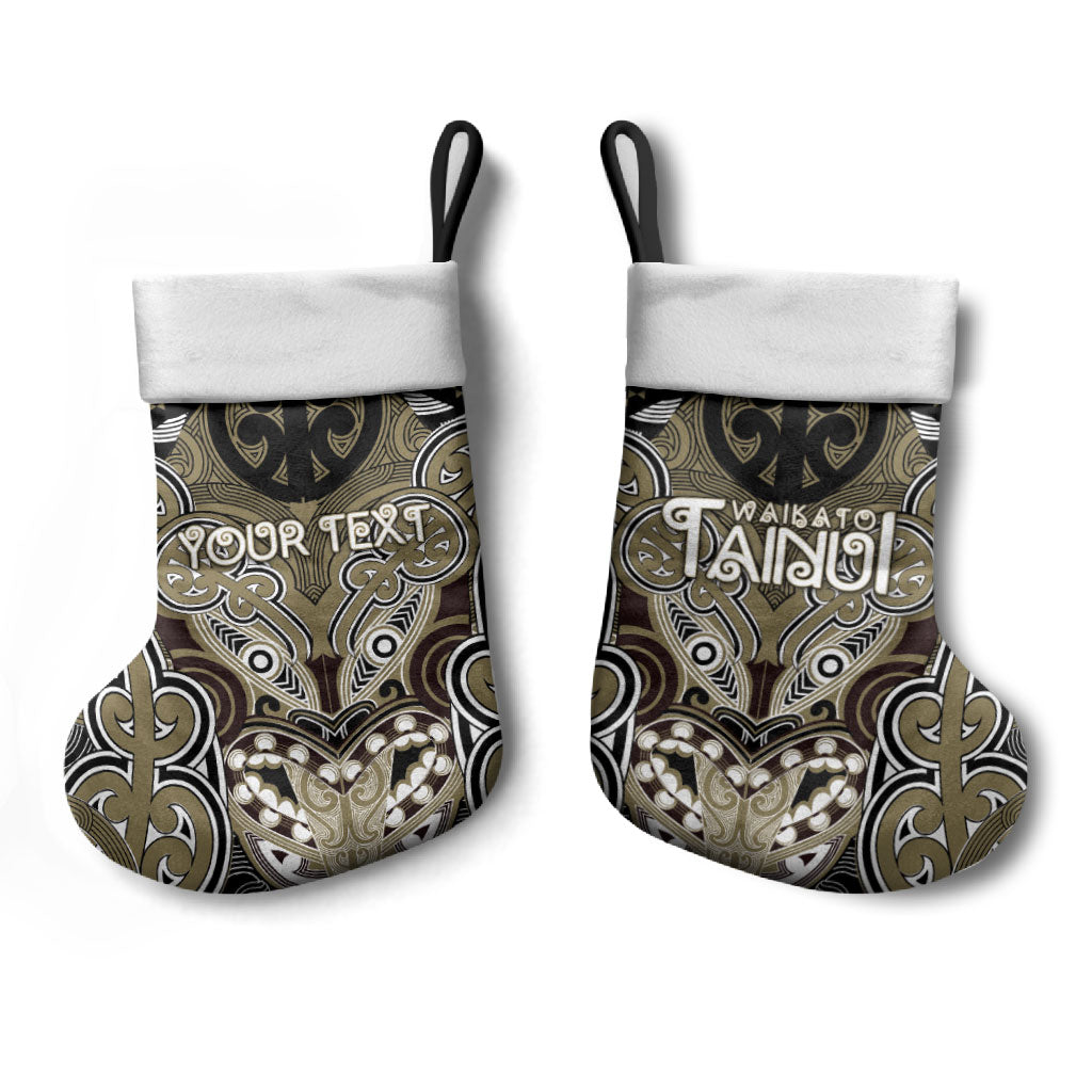 Aotearoa Iwi Waikato Tainui Personalised Christmas Stocking Maori Kowhaiwhai Pattern LT19 - Polynesian Pride