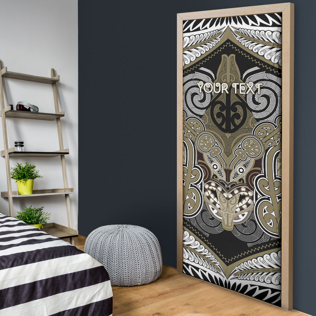 Aotearoa Iwi Waikato Tainui Personalised Door Cover Maori Kowhaiwhai Pattern LT19 - Polynesian Pride