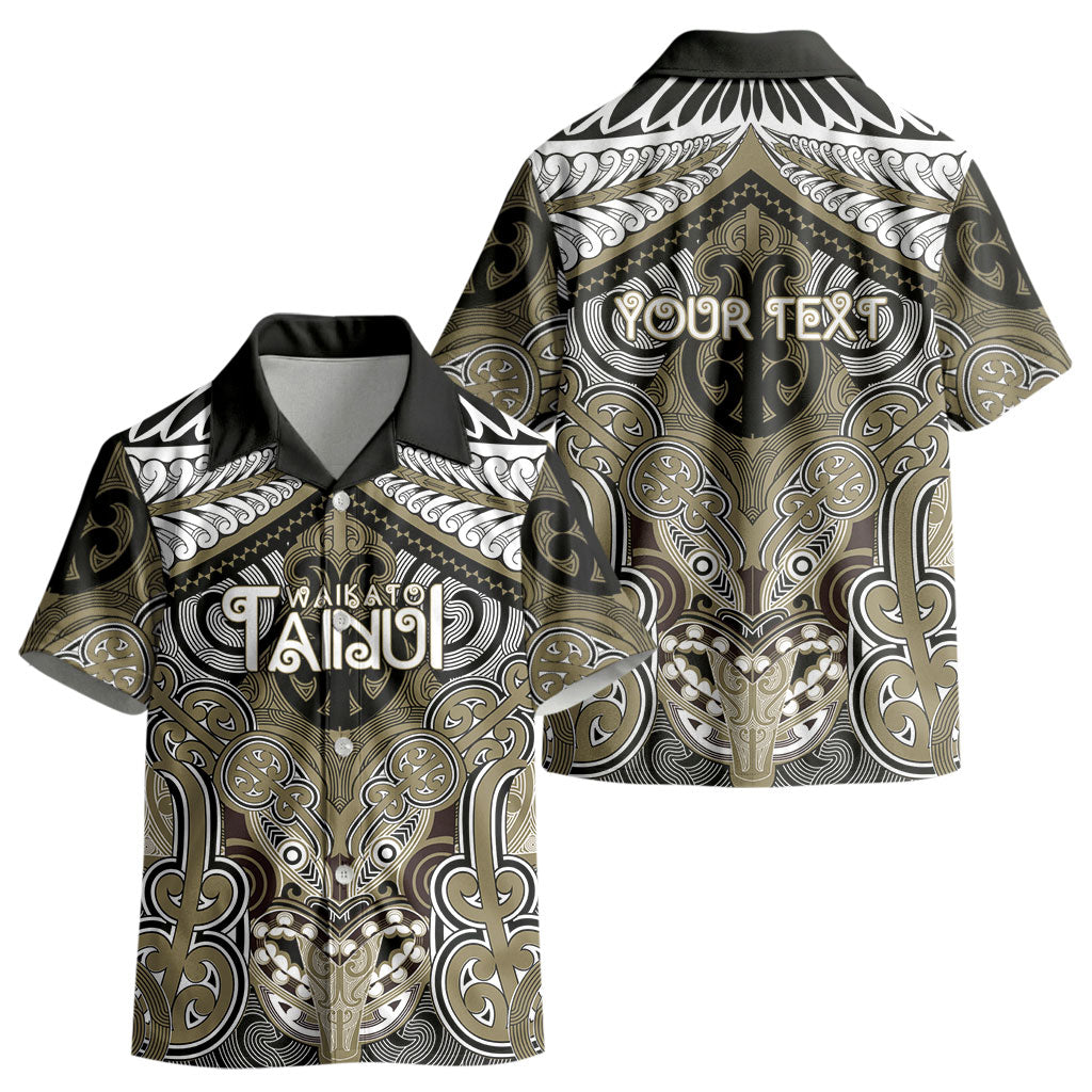 Aotearoa Iwi Waikato Tainui Personalised Kid Hawaiian Shirt Maori Kowhaiwhai Pattern LT19 - Polynesian Pride