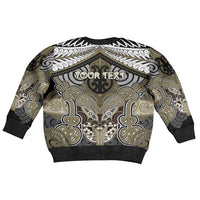 Aotearoa Iwi Waikato Tainui Personalised Kid Ugly Christmas Sweater Maori Kowhaiwhai Pattern LT19 - Polynesian Pride