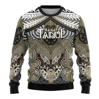 Aotearoa Iwi Waikato Tainui Personalised Ugly Christmas Sweater Maori Kowhaiwhai Pattern LT19 - Polynesian Pride